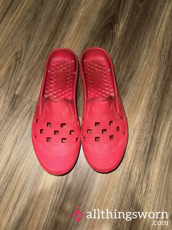 Neon Pink Croc Style Vans