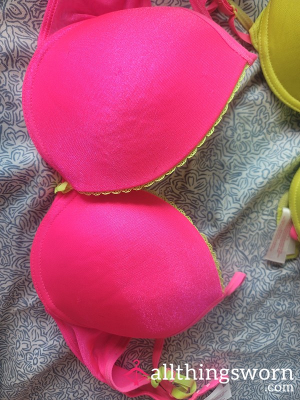 Neon Pink Music Festival D Cup Bra