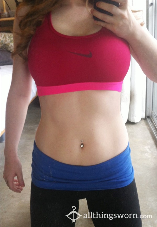 Neon Pink Nike Sports Bra