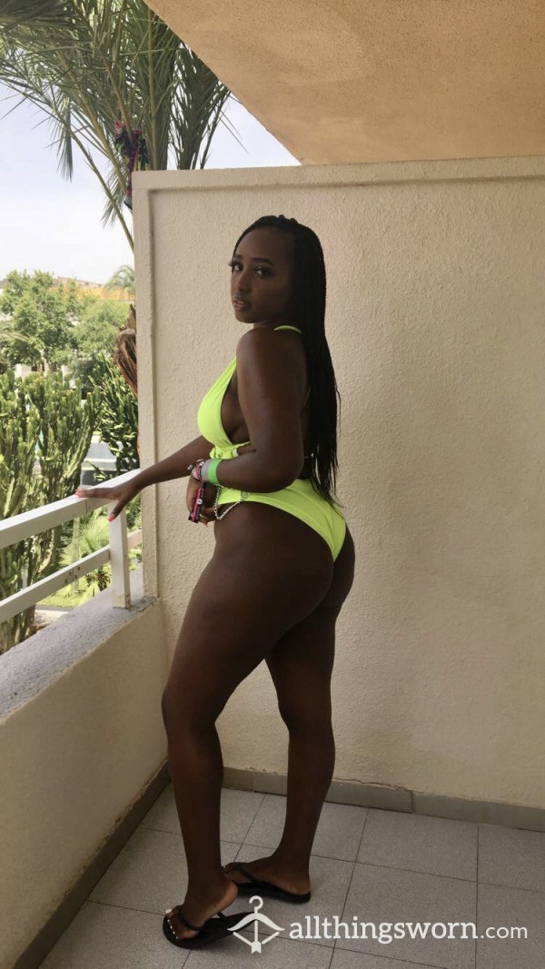 Neon Swimsuit That Rides Up My Juicy A**