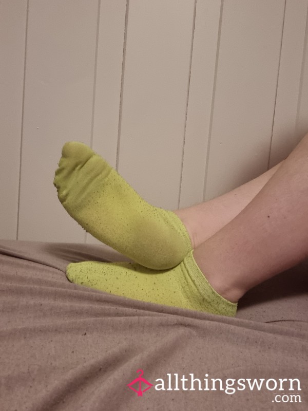 Neon Yellow Ancle Socks, Very Used