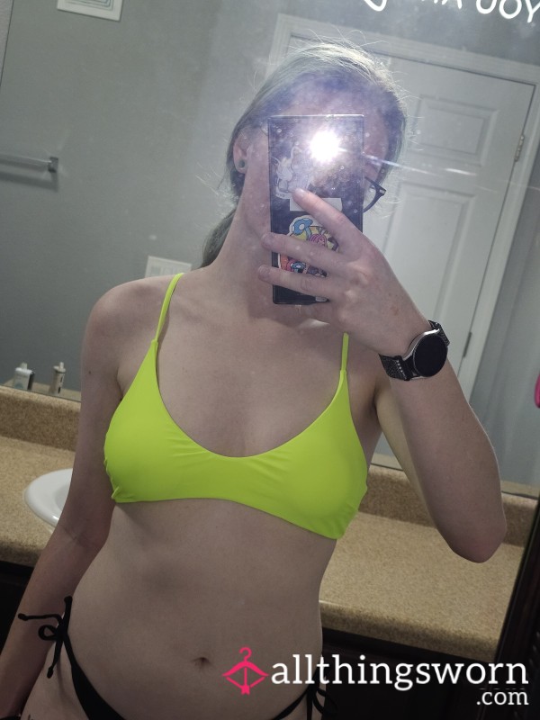 Neon Yellow Bikini Top