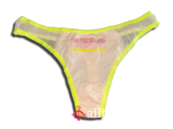 Neon Yellow/Peach Aeropostale Thong