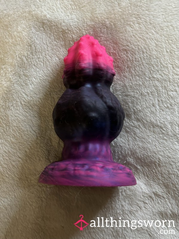 5.5” Huge Fantasy Silicone Bu*t A**l Plug Purple & Pink