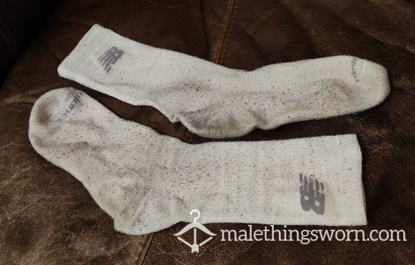 New Balance White Sport Socks (nicely Worn)