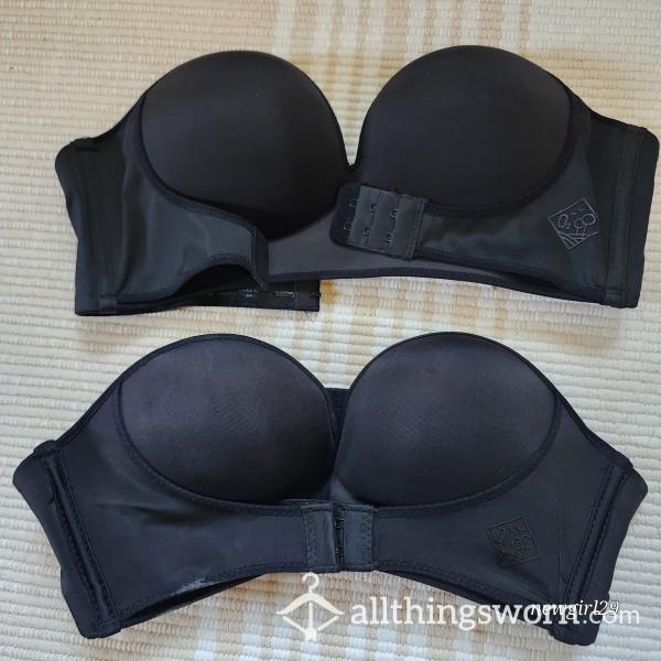 New Black Strapless Pushup Bras