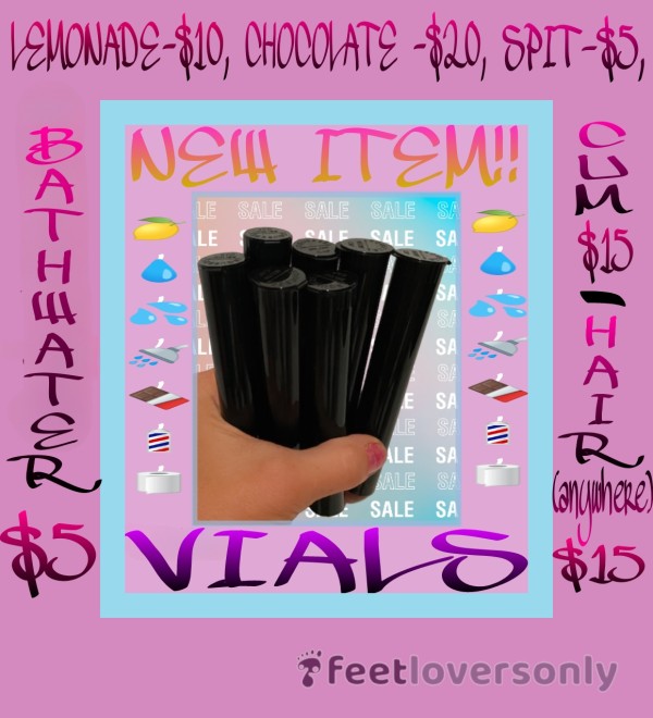 New Item!! VIALS!! GET YOURS NOW!!