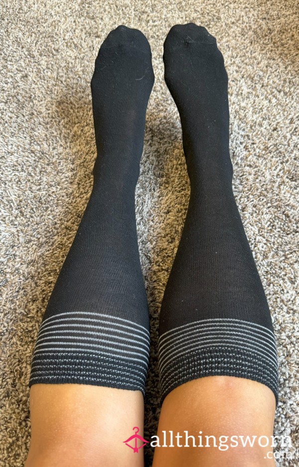 NEW! Knee High Black Socks