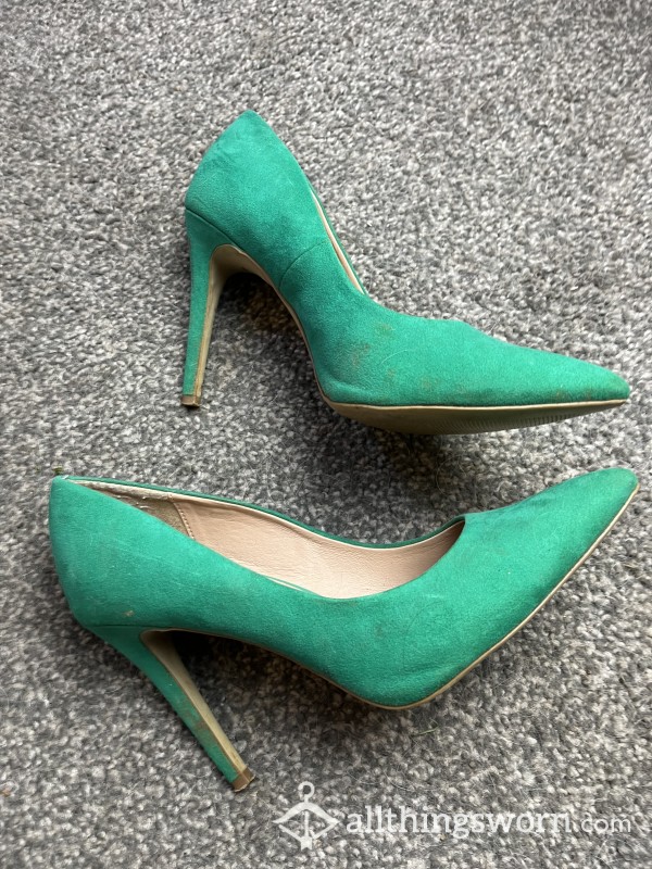 New Look S**y Green Heels Worn