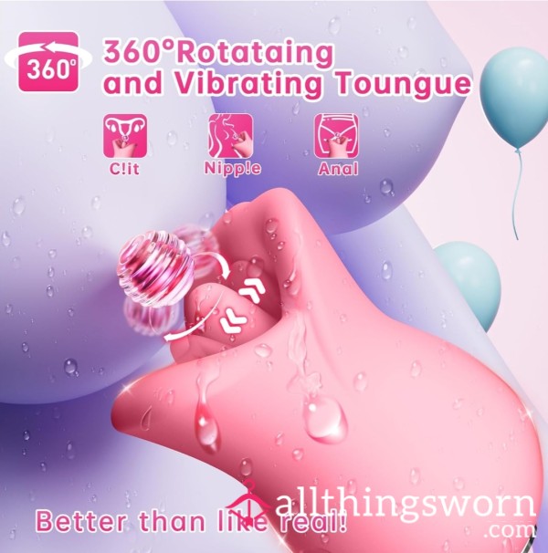 New Or Used 3IN1 Silicone Mouth Tongue Clitor*l Stimulator Rose S** Toy With 10 Licking Biting & Vibrating Modes, A**l Clit Nipple Vibrators For Female Male Couples S** Toys