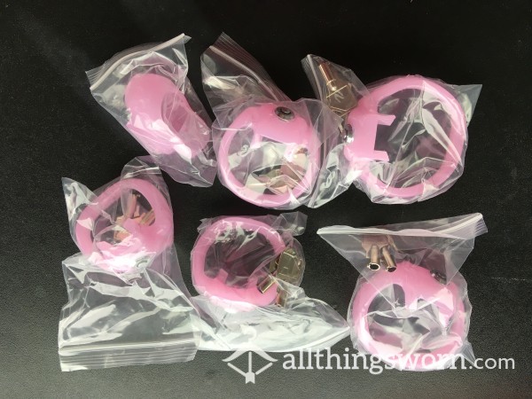 NEW Tiny C*ck Chastity Device Pink Plastic Nub V5