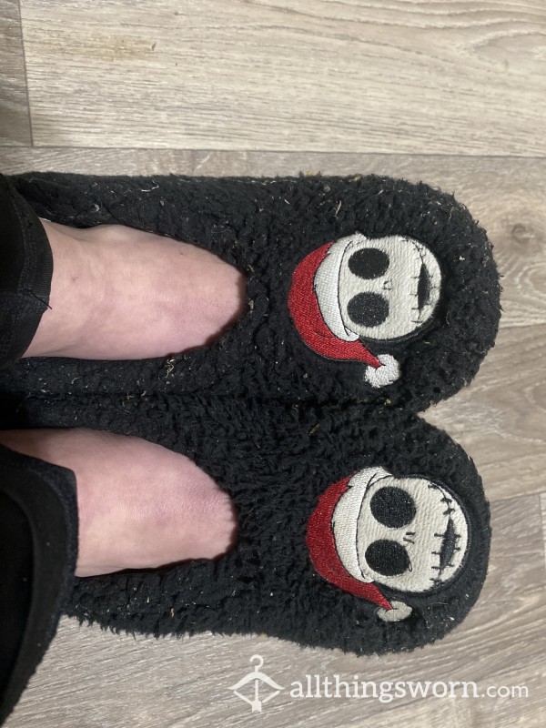 Nightmare Before Christmas Black House Slippers