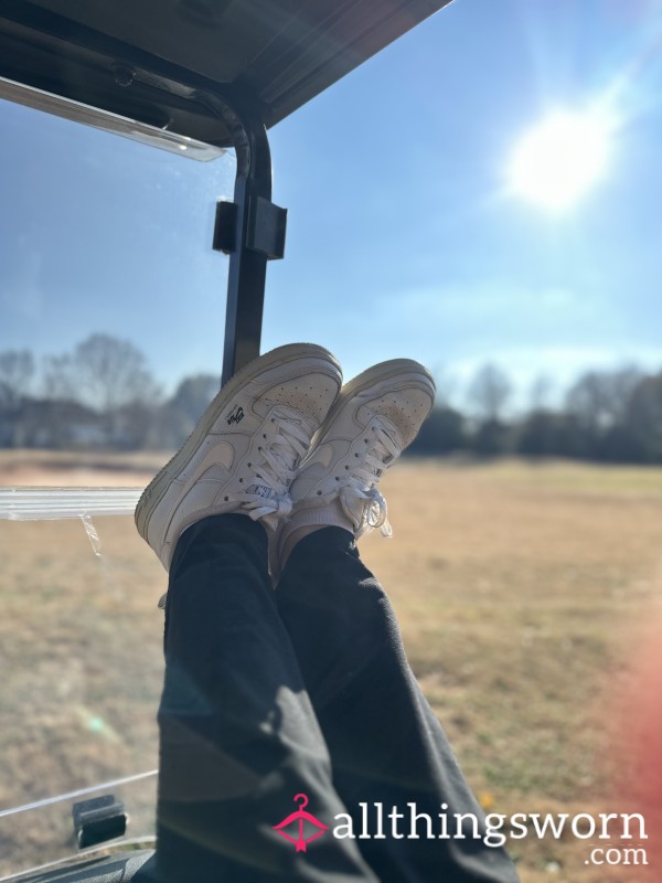 Nike Air Force Ones Well Worn / Golf Day