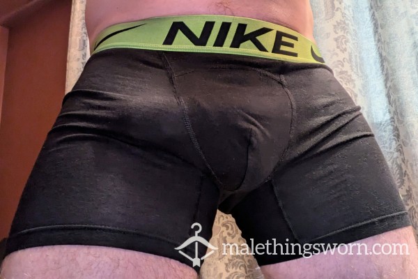 Nike Athlete Black/Lime Green Spandex Boxer Briefs