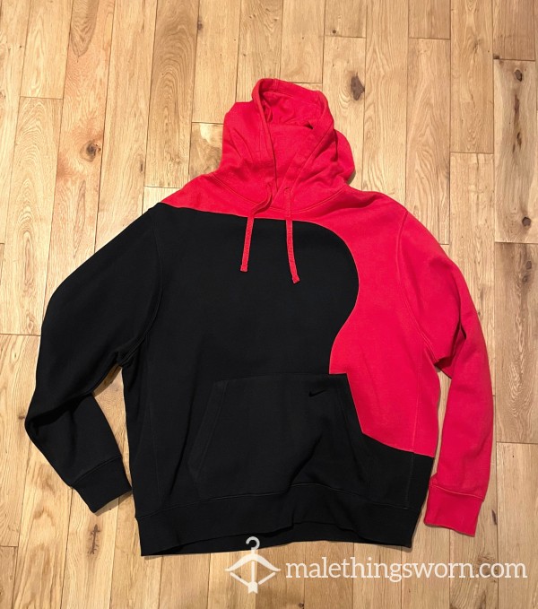 Nike Black & Red Hoodie Top Sweatshirt (XL) - Surround Yourself In My Man Smell