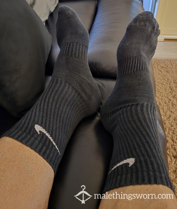 Nike Black Socks .. Worn To Your Desires