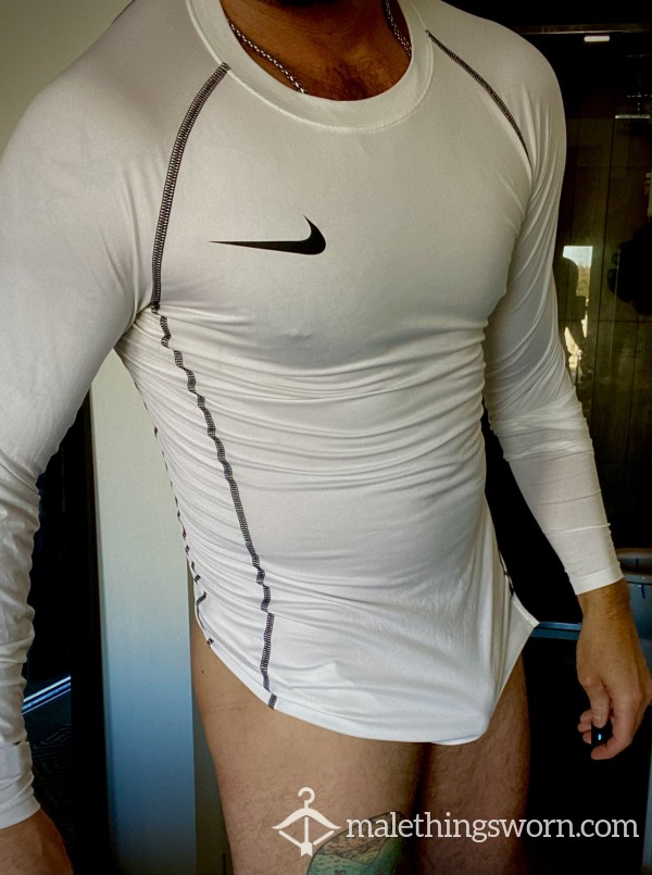 Nike Compression - White - Sweat And C*m Covered