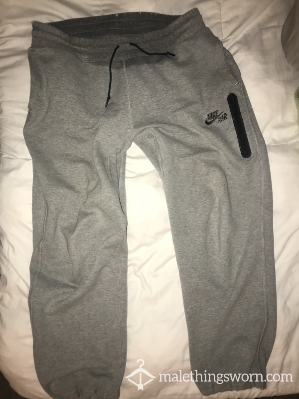 Nike Gray Sweat Pants- 10 Day Wear, Strong Musk And Sweat Odor