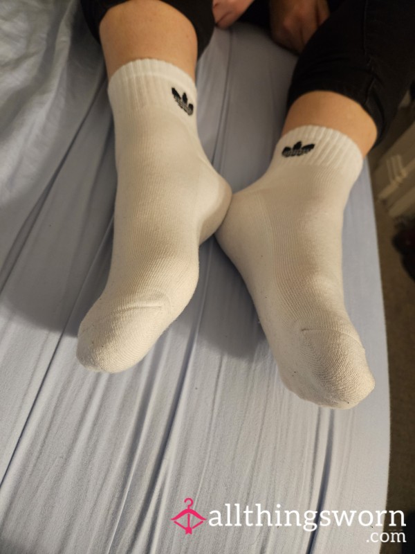 Adidas White Ankle Socks