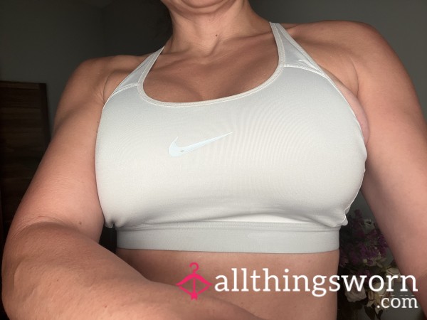 Nike White Sports Bra