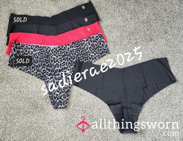 No Show Thong - Red, Black, Leopard Color Options!