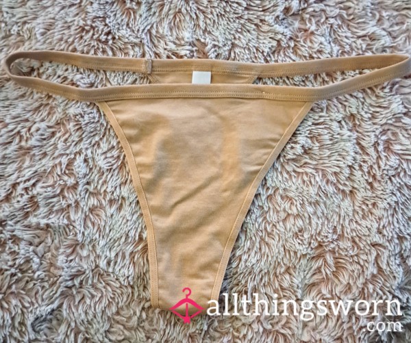 Nude Cotton Thong