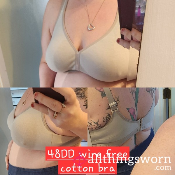 Nude Cotton Wire Free MILF Bra Size 48DD