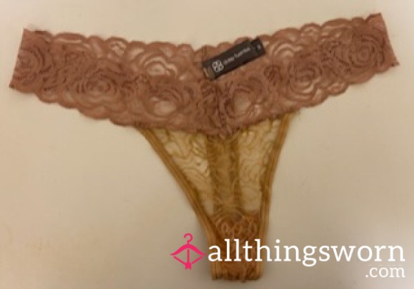 Nude Lace Thong