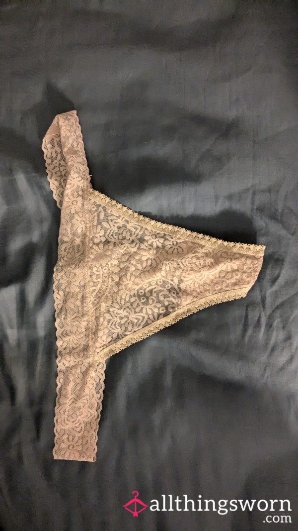 Nude Lace Thong