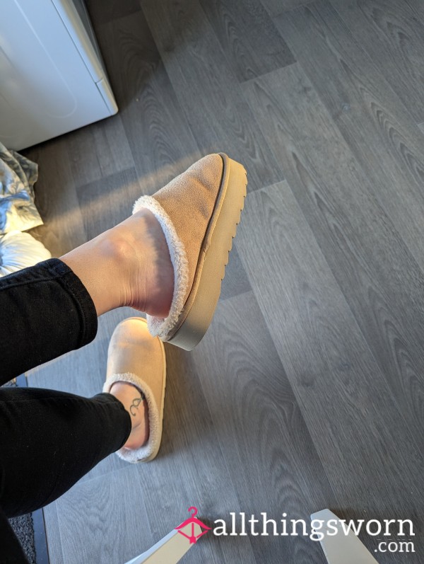 Nude Platform Slippers