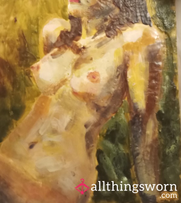 Nude Self Portrait :: Encaustic Painting