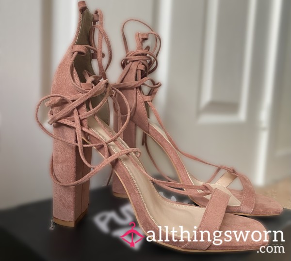 Nude Tie Up Heels