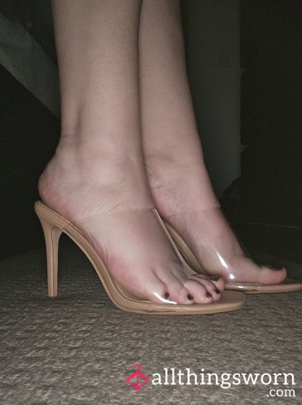 Nude/clear High Heels