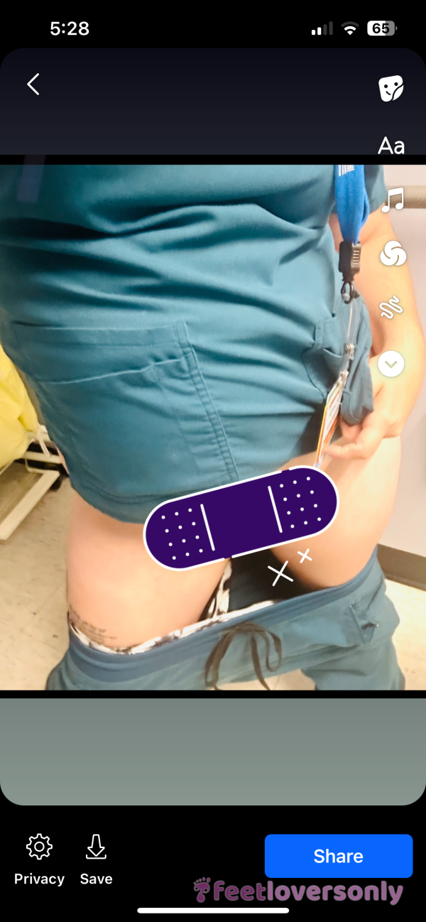 Nurse Ally Plays With Herself At Work!