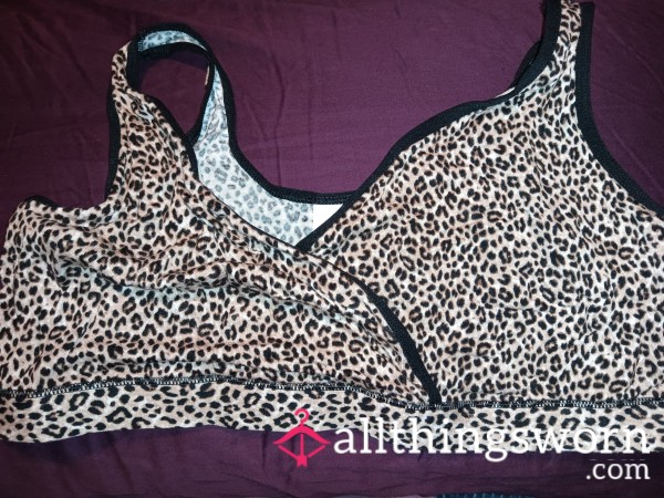 Nursing Bra - Leopard Print (USED)