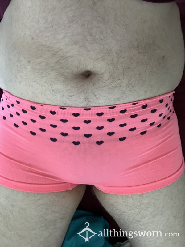 Nylon Pink Heart Boyshorts