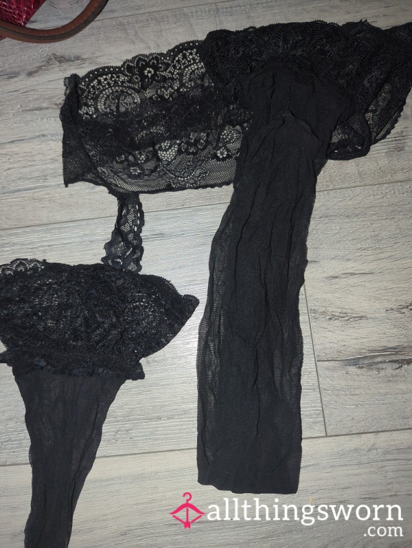 Nylon Stockings Lace Details