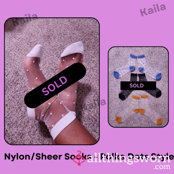 Nylon/Sheer Socks - Polka Dots Style