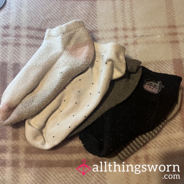 🧦💘 Odd Ankle Socks Bundle With Try On Video + Photo-Set ♡ £3 UK P&P + International Shipping From £5 ⚓️