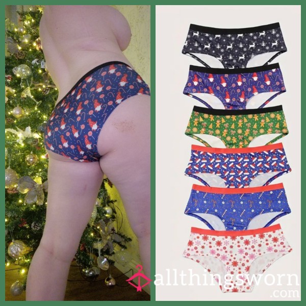 Oh I Wish I Could Wear Christmas Panties Every Day!!  Full Backs