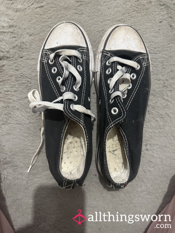 Old And Worn Converse Style Trainers