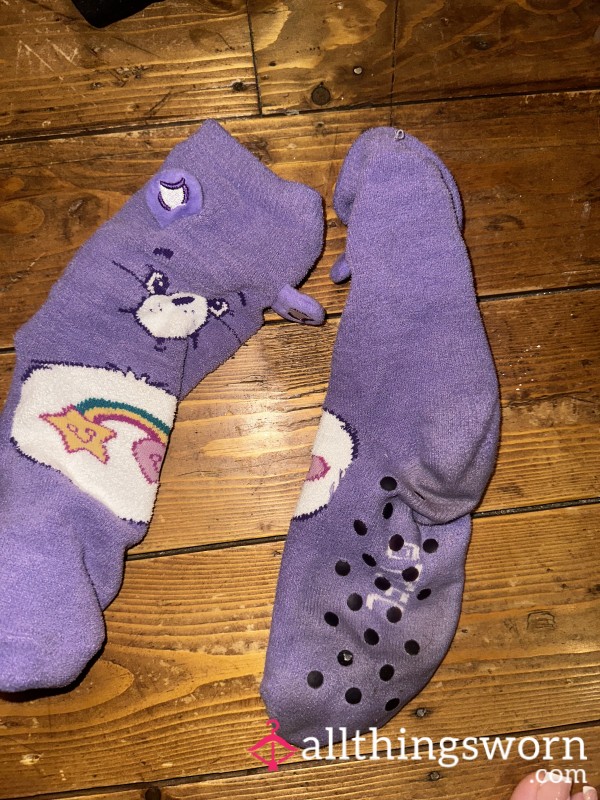 Old Care Bear Slipper Socks