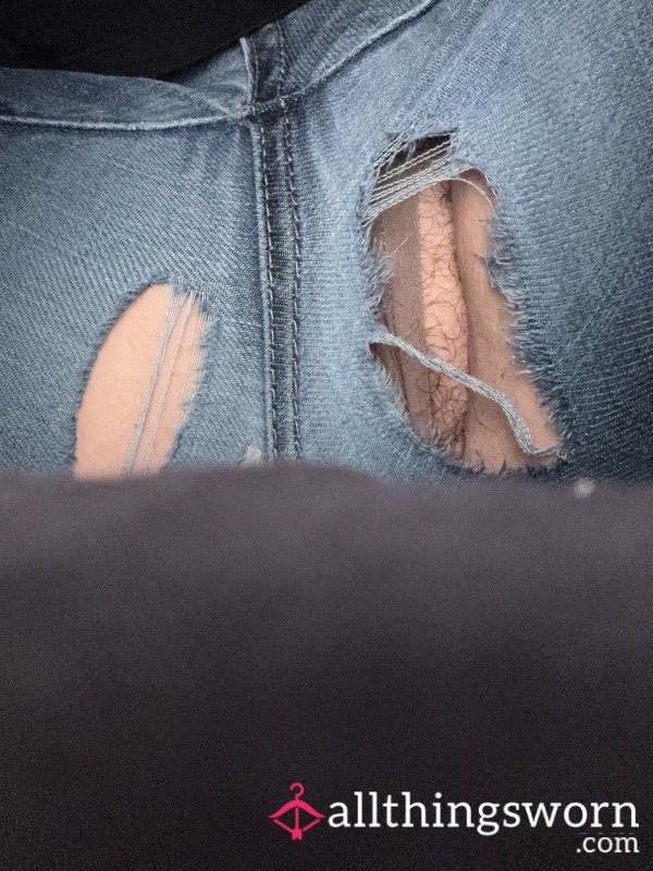 Old Dirty Pants Ripped In The Crotch