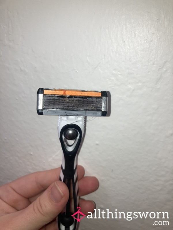 Old Garbage Razors With My Hairs Still In Them