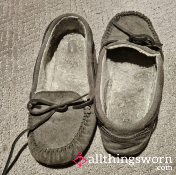 Old Gray Slippers