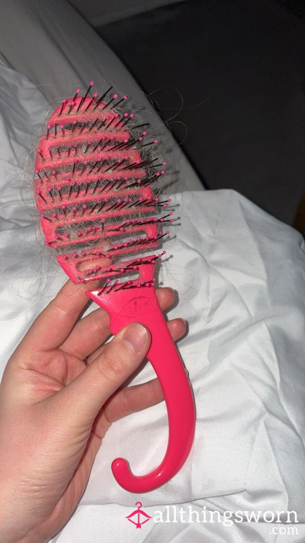 Old Hair Brush With Hair