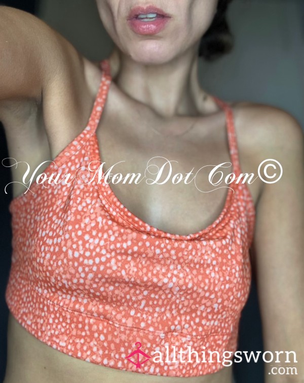 Stretched Out Old Orange Reversible Sports Bra