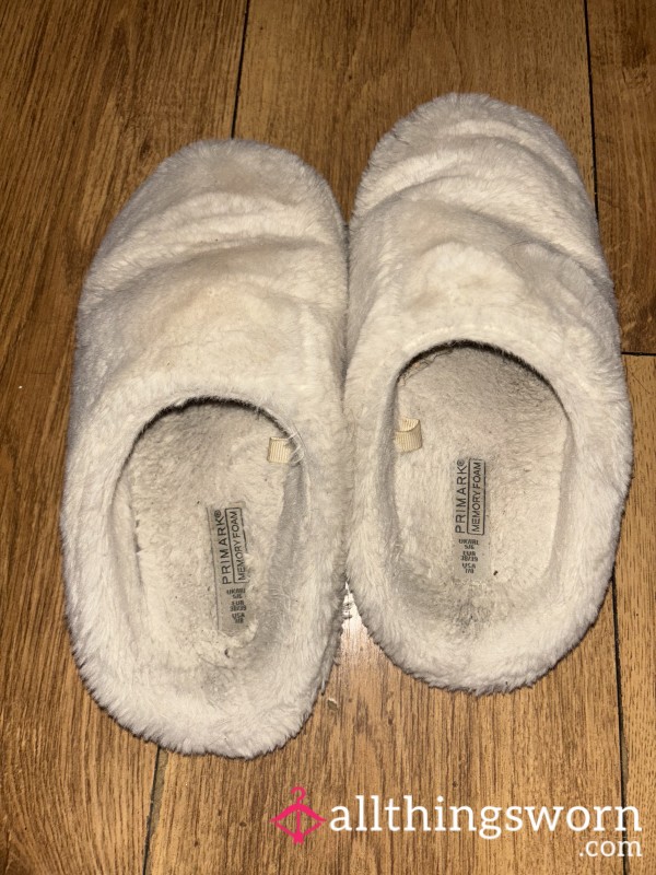 Old Pink Fluffy Slippers