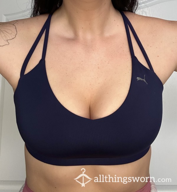 Old Puma Sports Bra - Navy Blue