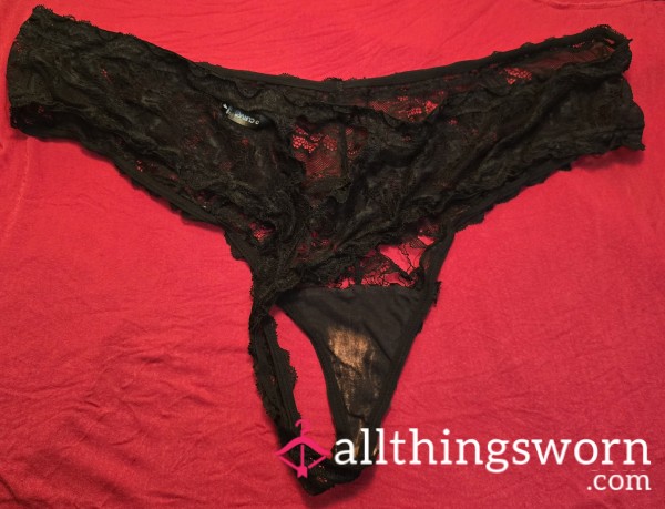 Torrid Old Well-worn Lace Panties Bleached From My Pu**y Juices!